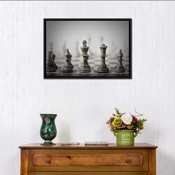 Chess Game Abstract Canvas Wall Art