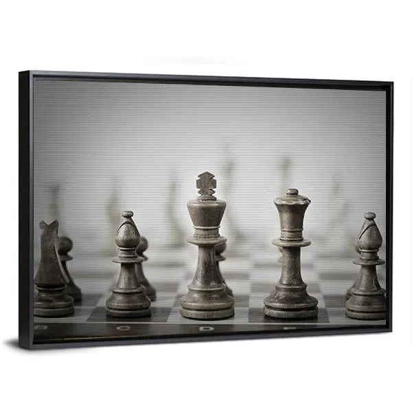 Chess Game Abstract Canvas Wall Art