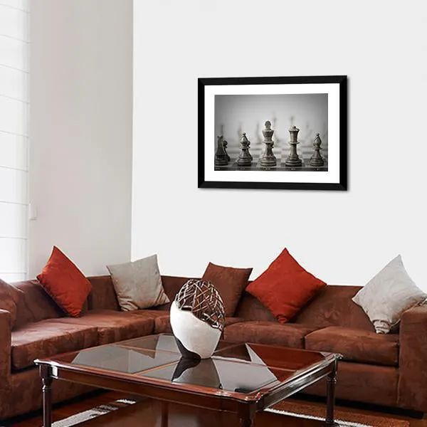 Chess Game Abstract Canvas Wall Art