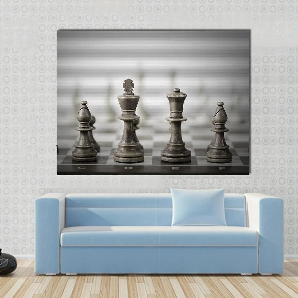 Chess Game Abstract Canvas Wall Art