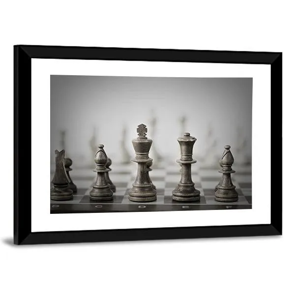 Chess Game Abstract Canvas Wall Art