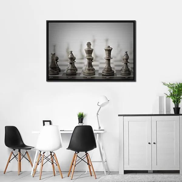 Chess Game Abstract Canvas Wall Art