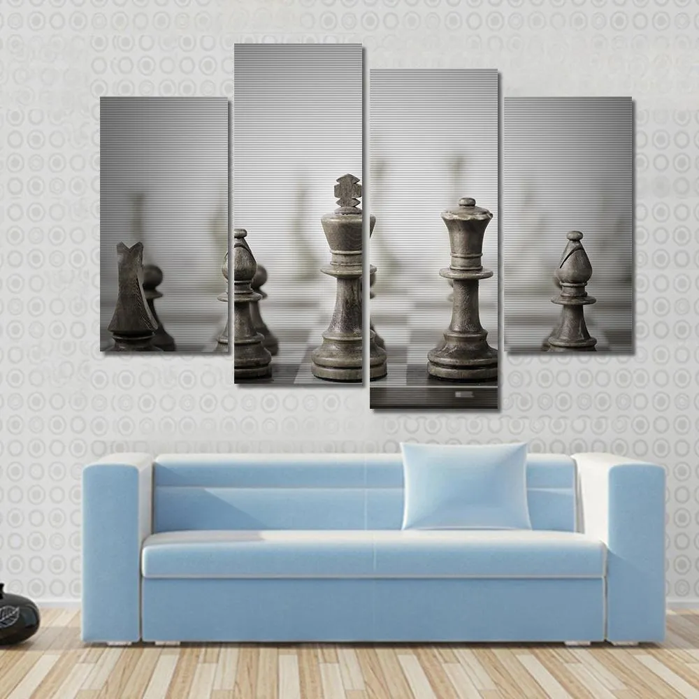 Chess Game Abstract Canvas Wall Art