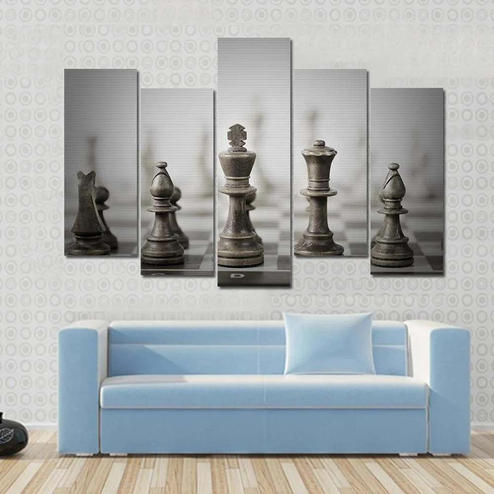 Chess Game Abstract Canvas Wall Art