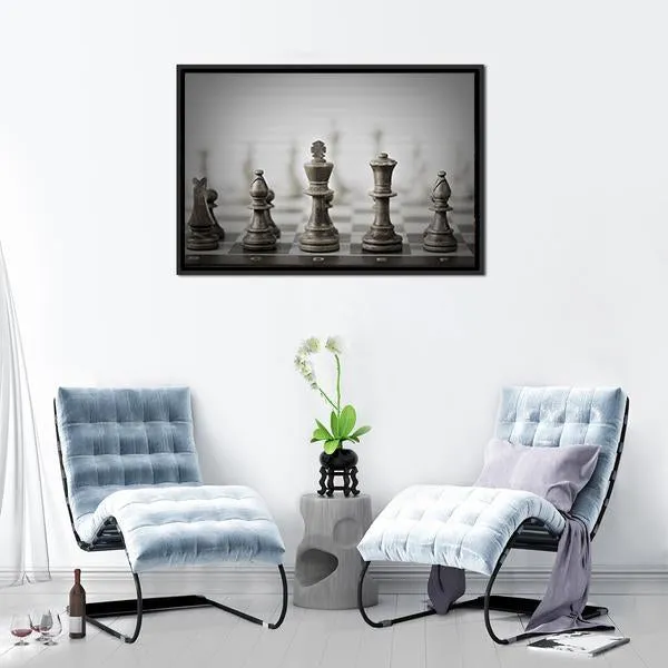 Chess Game Abstract Canvas Wall Art