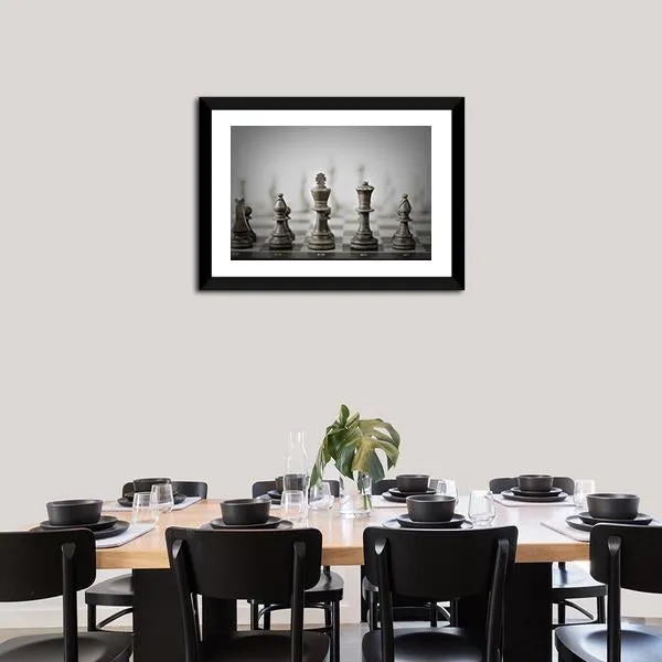 Chess Game Abstract Canvas Wall Art