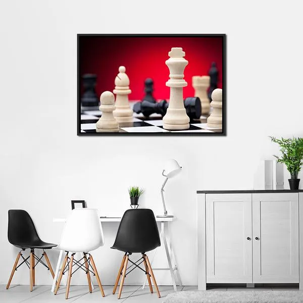 Chess Pieces Canvas Wall Art