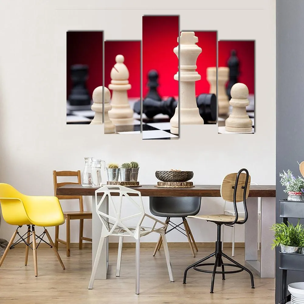 Chess Pieces Canvas Wall Art