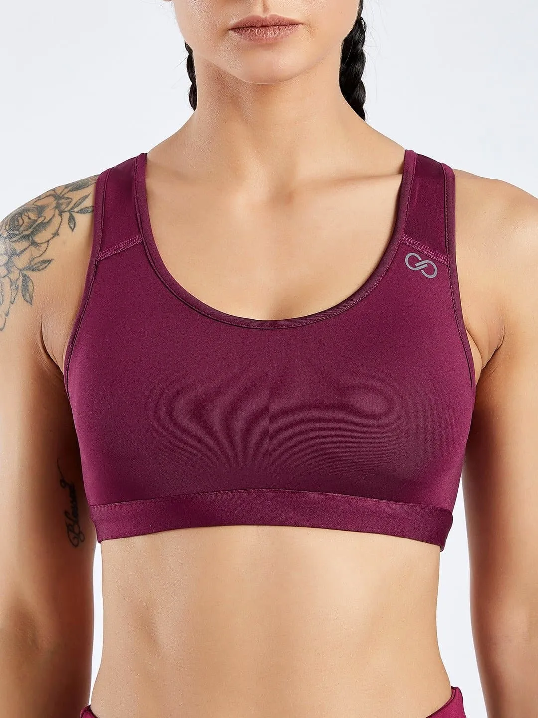 Creeluxe Power Me Cherry Red Sports Bra