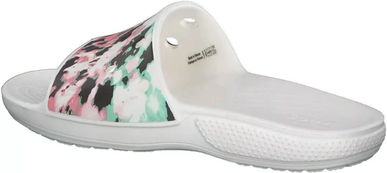 Crocs Classic Tie-Dye Mania Slide Multi/White