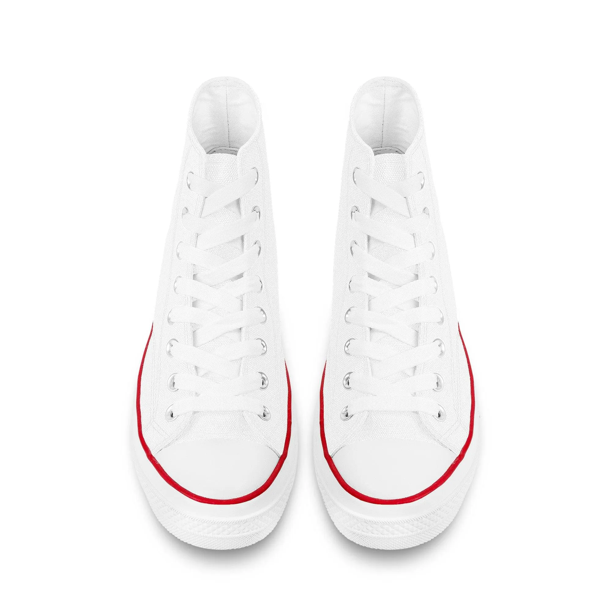 Custom Canvas High Top Shoes – White D70