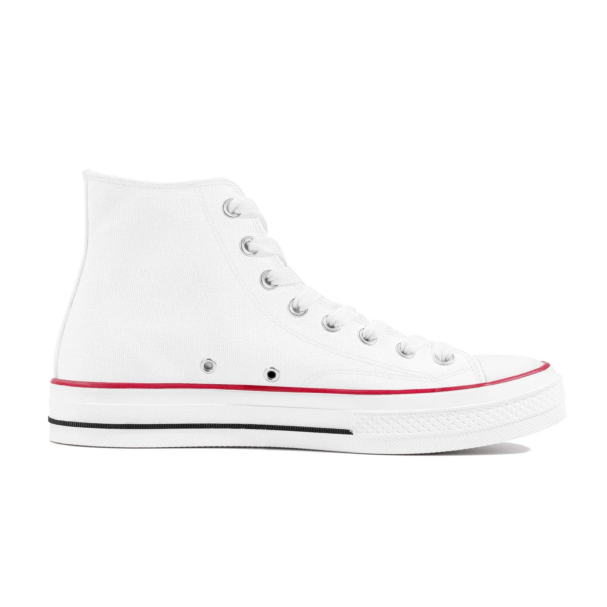 Custom Canvas High Top Shoes – White D70