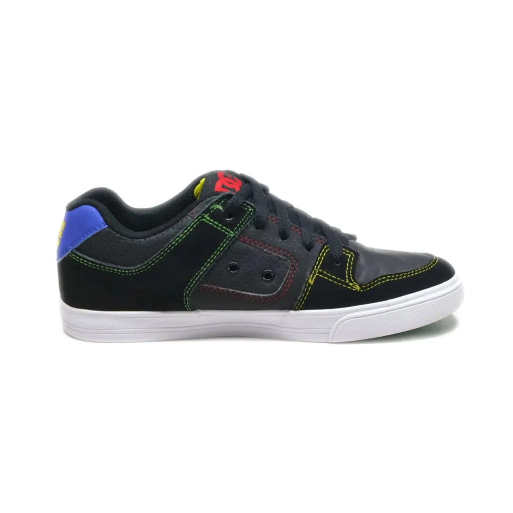 Dc Shoes Pure Skate Low-Top Sneakers Leather Black Colour For Women