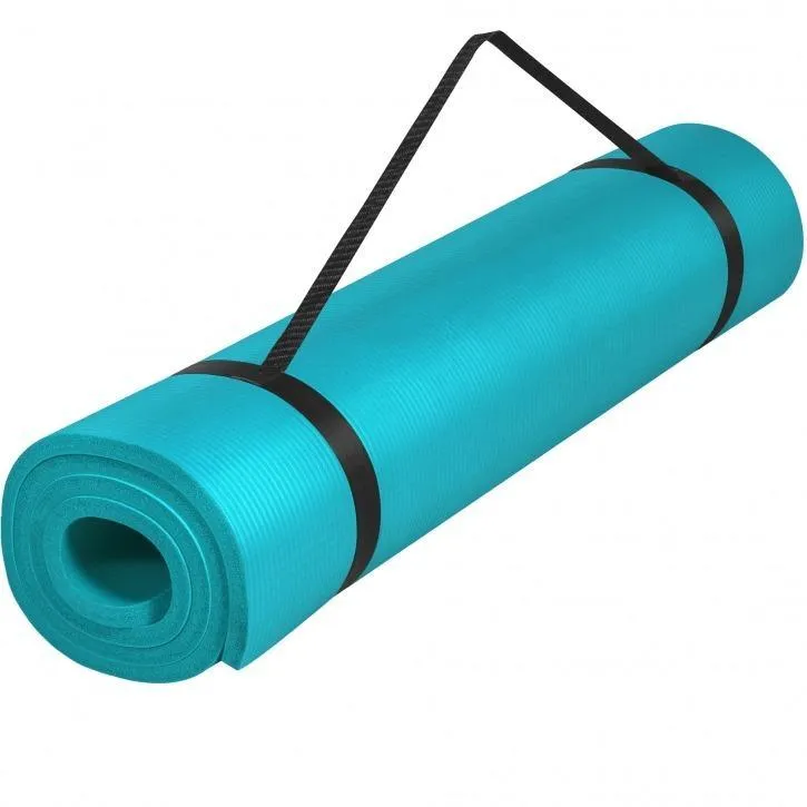 Deluxe NBR Yoga Mat XL Blue 190x100x1.5cm