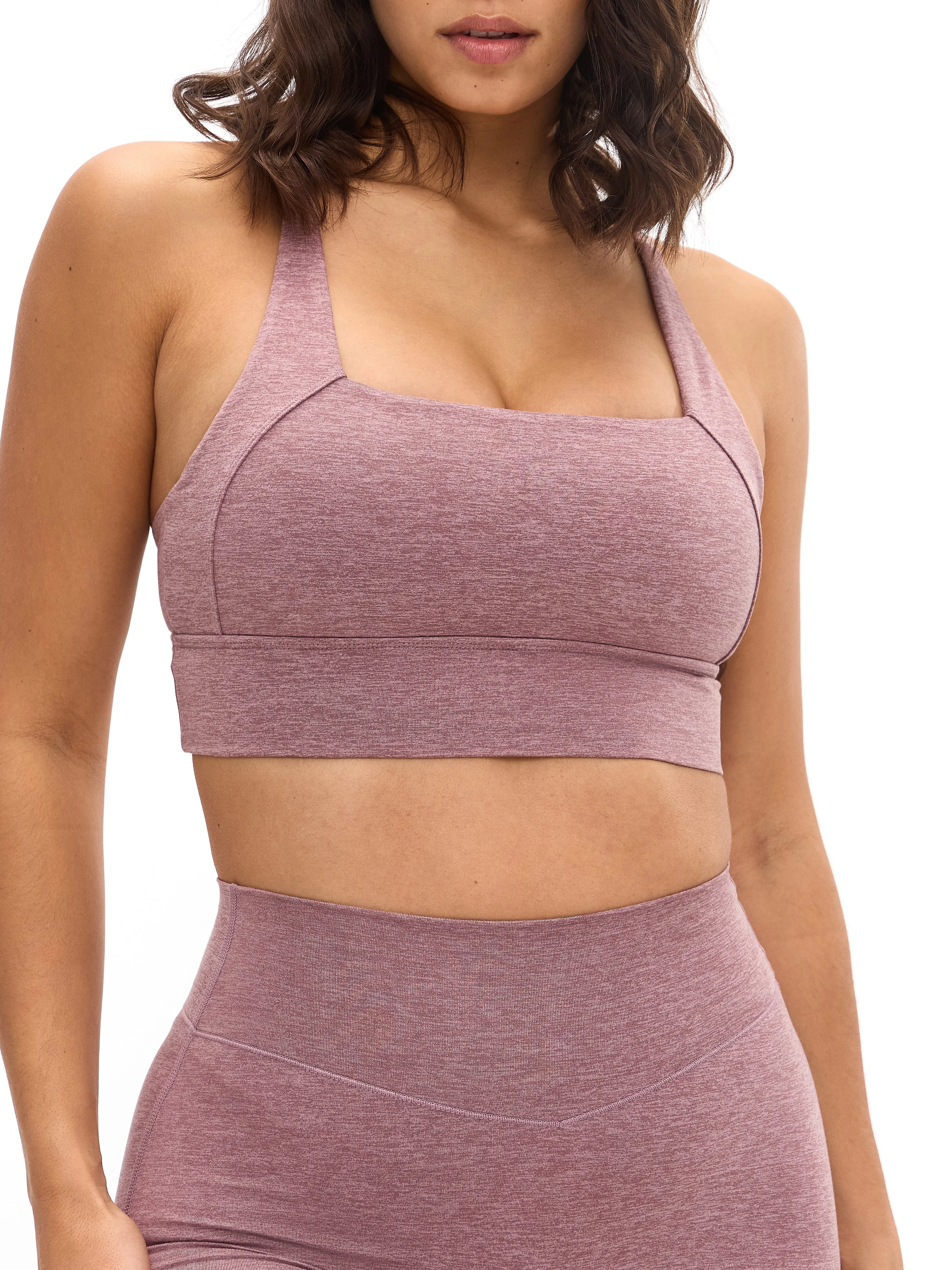 Dream Heather Square Neck Sports Bra - Matter