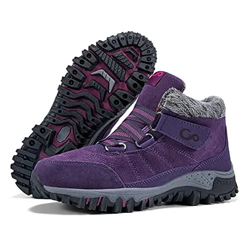 DUOYANGJIASHA Winter Snow Boots for Women Keep Warm Lined Ankle Booties Outdoor Hiking Shoes