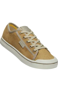 Elsa Harvest Leather Sneaker in Beige/Silver Birch CLOSEOUTS