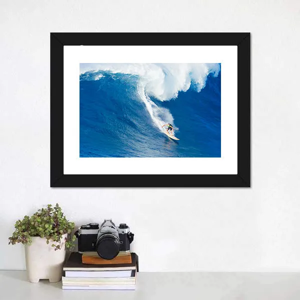 Extreme Surfer Riding Canvas Wall Art