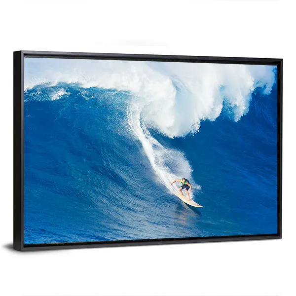 Extreme Surfer Riding Canvas Wall Art