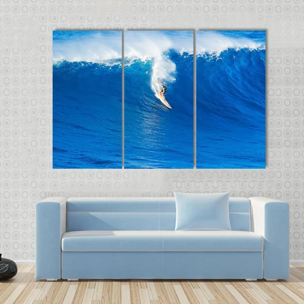 Extreme Surfer Riding Canvas Wall Art