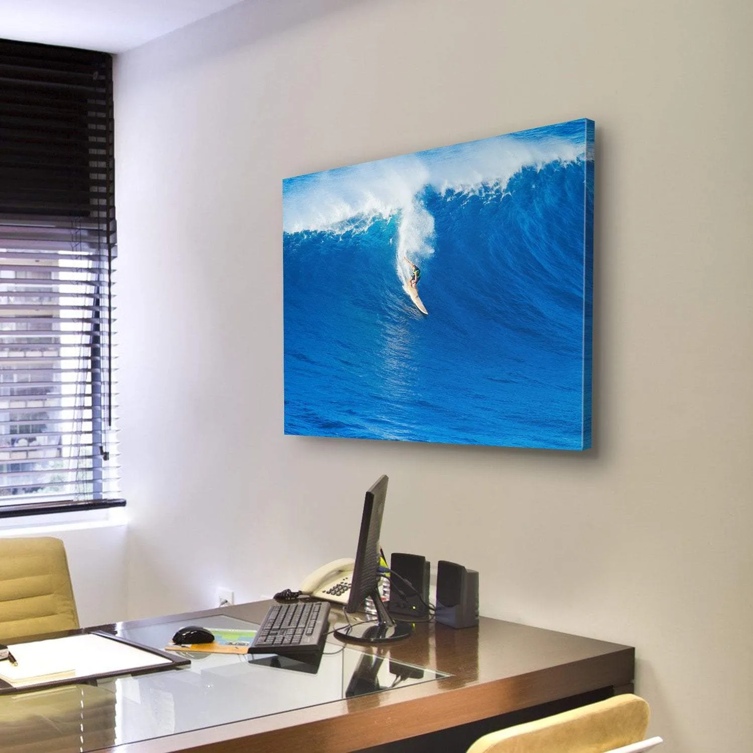 Extreme Surfer Riding Canvas Wall Art