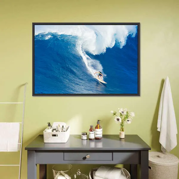 Extreme Surfer Riding Canvas Wall Art