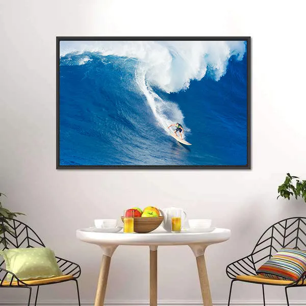 Extreme Surfer Riding Canvas Wall Art