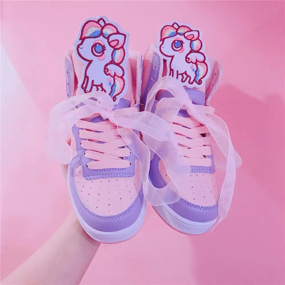 Fairy Kei High Top Shoes Sneakers