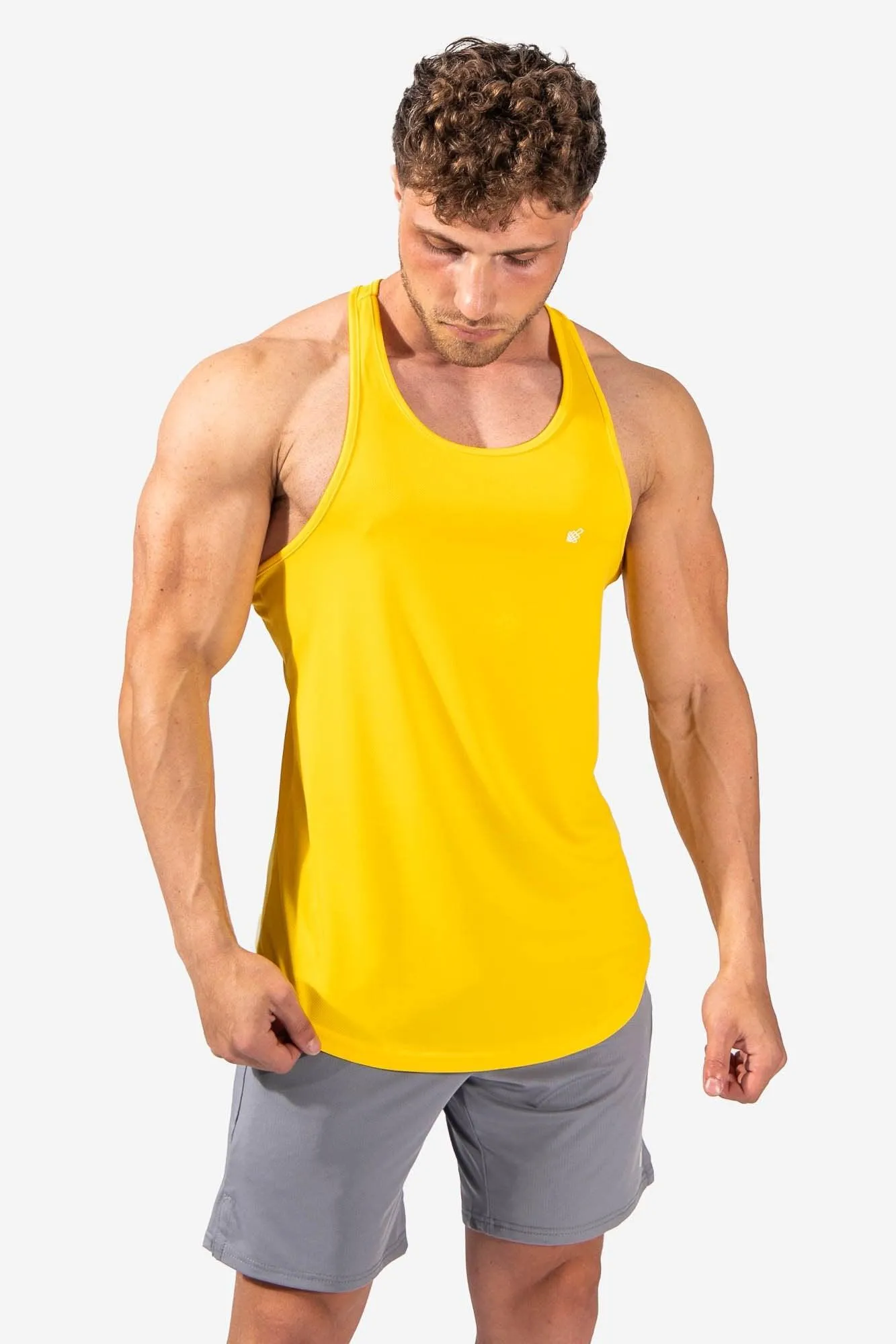 Fast-Dry Bodybuilding Workout Stringer - Yellow