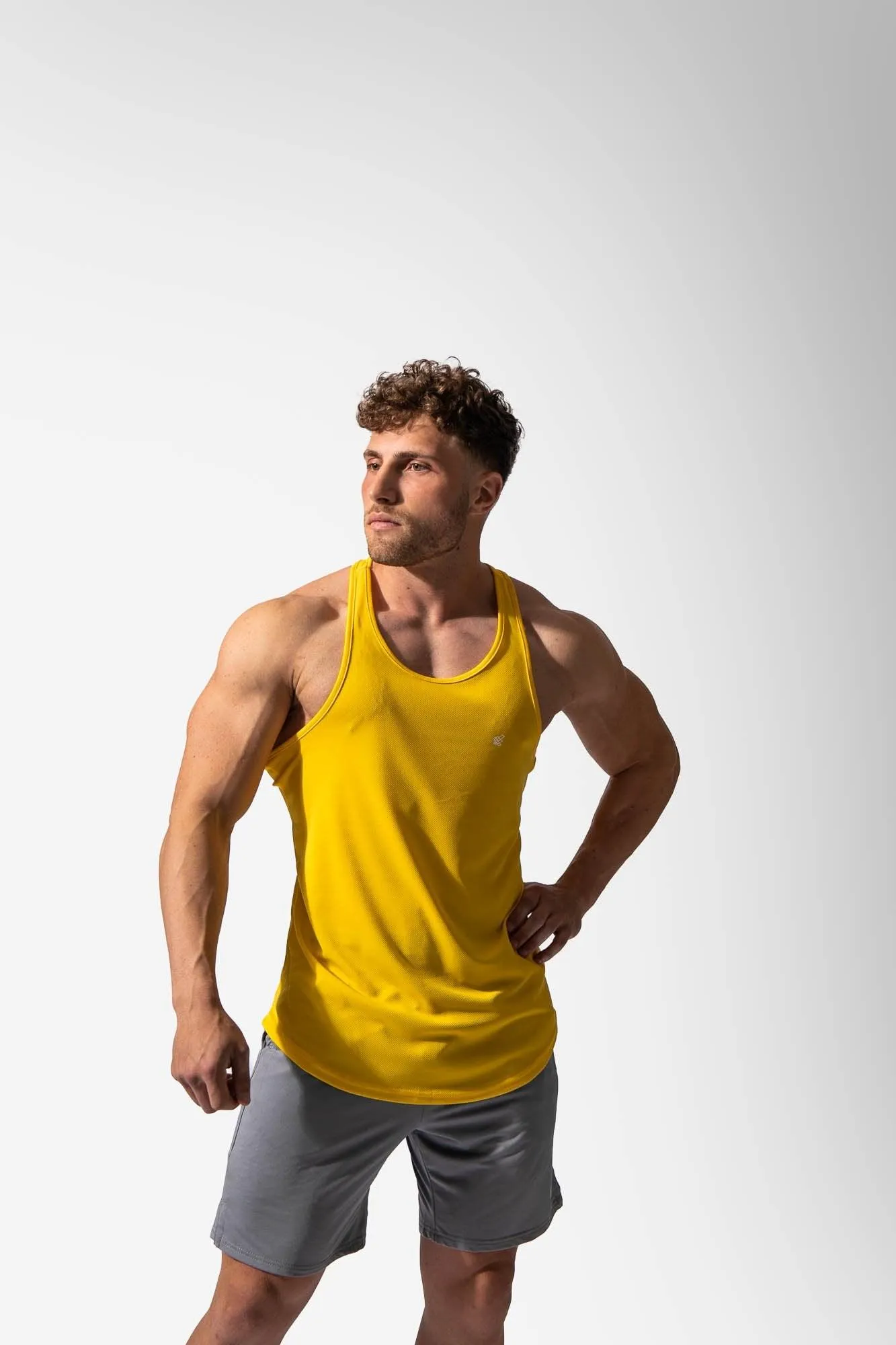 Fast-Dry Bodybuilding Workout Stringer - Yellow