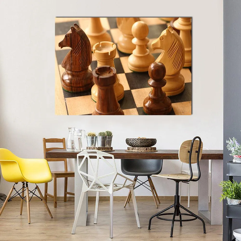 Game Of Chess Canvas Wall Art