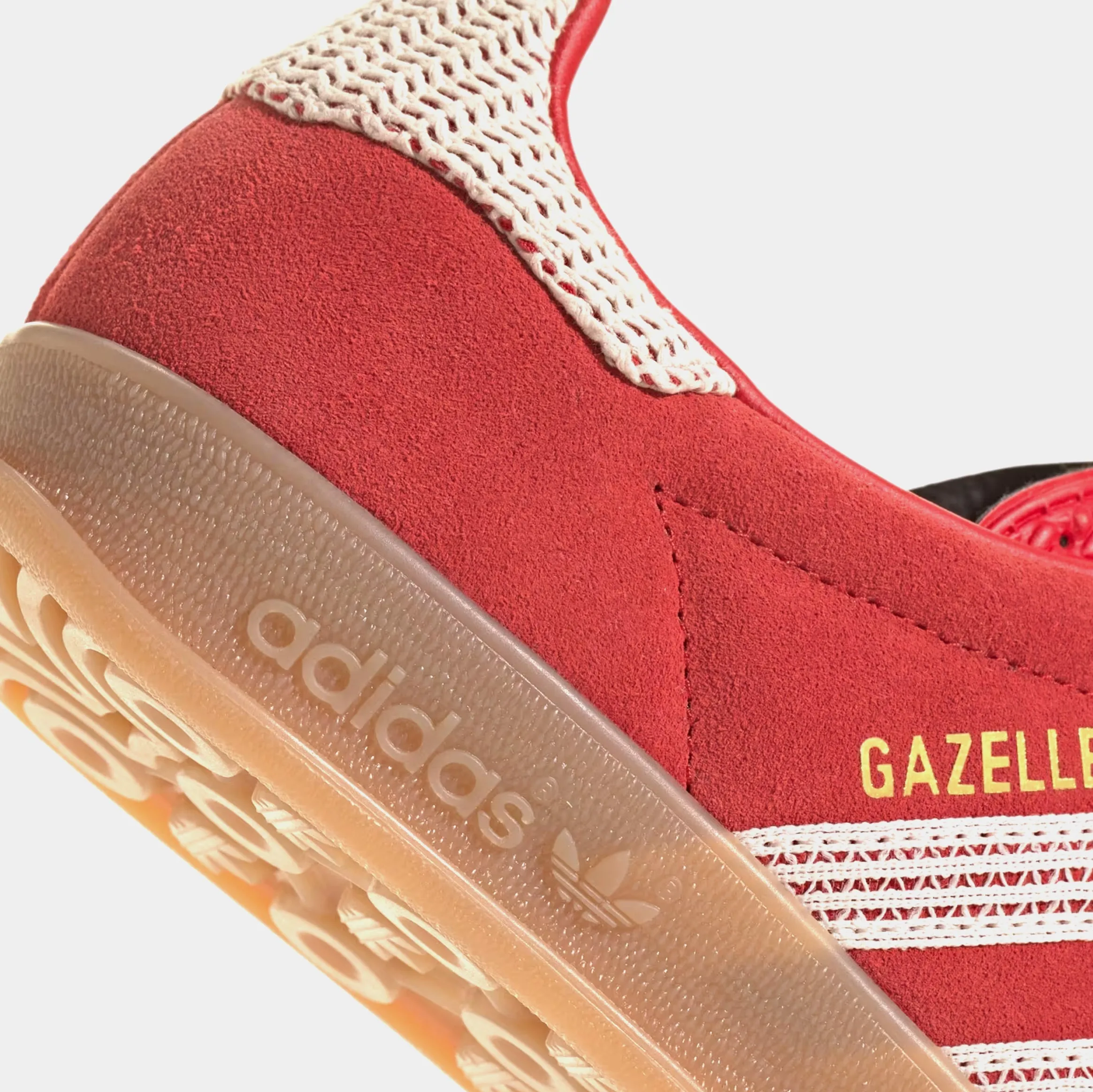 Gazelle Indoor Womens Lifestyle Shoes (Better Scarlet/Wonder White/Gum)