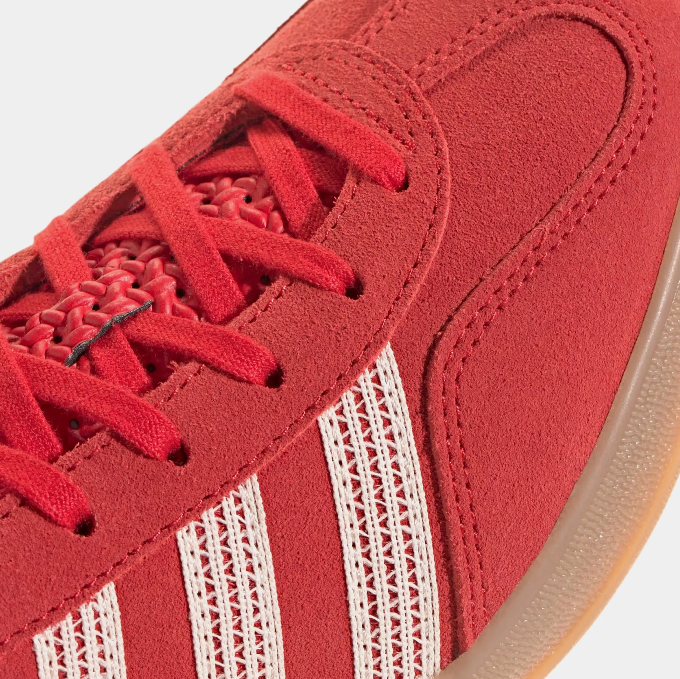 Gazelle Indoor Womens Lifestyle Shoes (Better Scarlet/Wonder White/Gum)