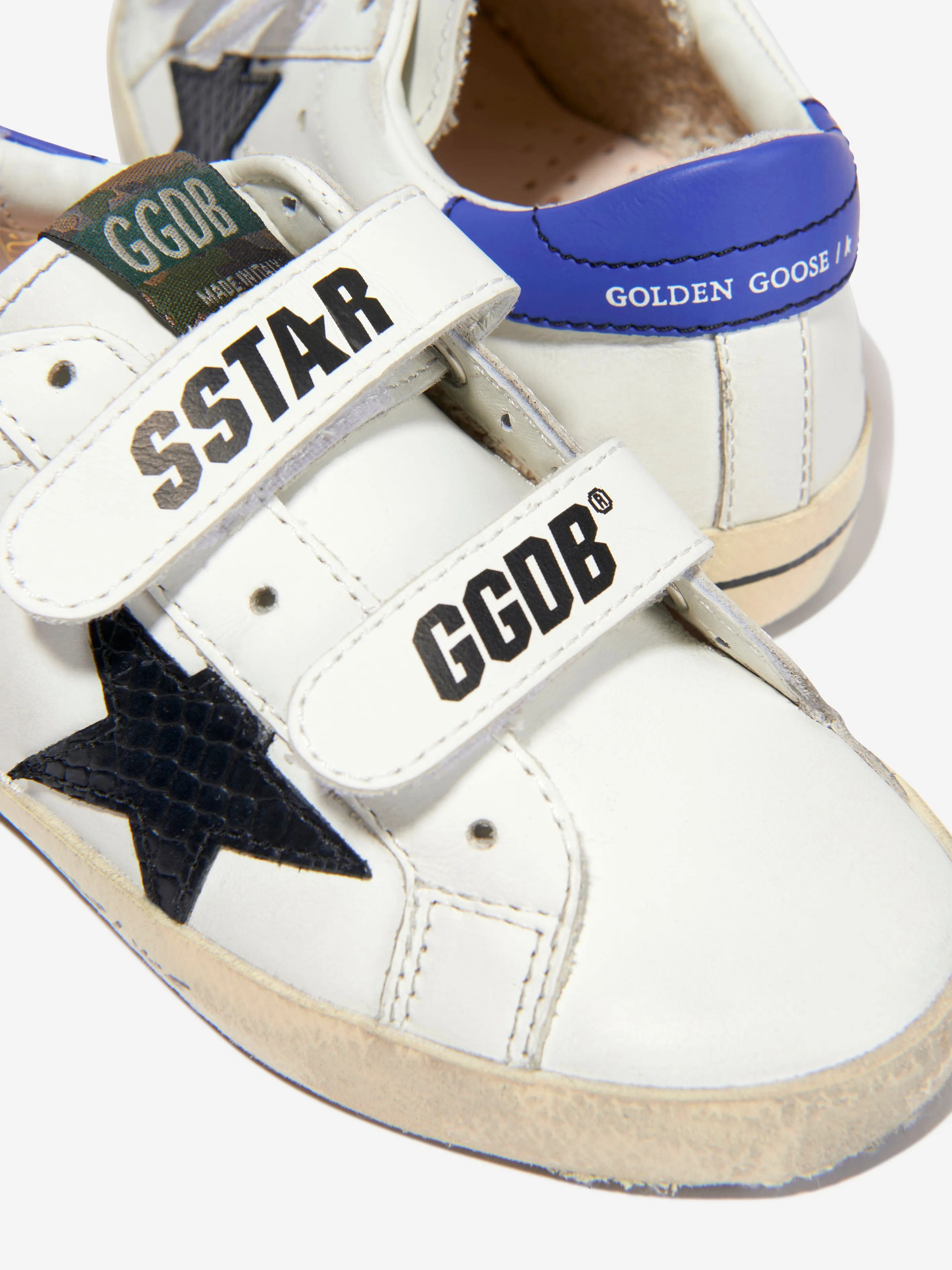 Golden Goose Kids Leather Phyton Print Star Trainers