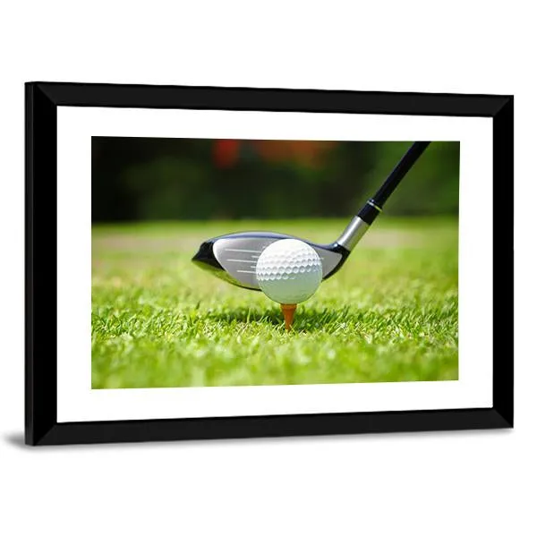 Golf Ball & Club Canvas Wall Art