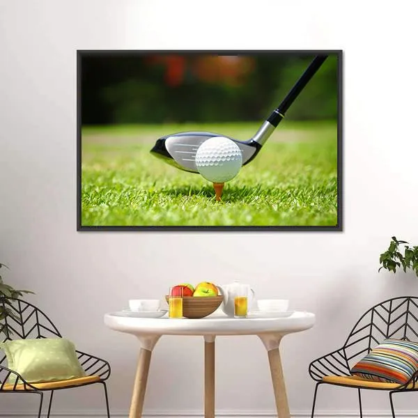 Golf Ball & Club Canvas Wall Art