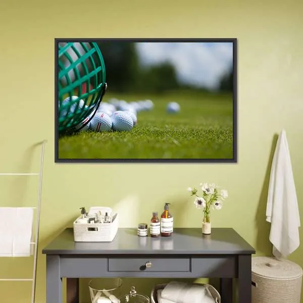 Golf Ball Basket Canvas Wall Art