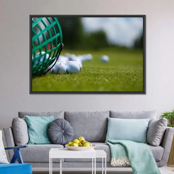 Golf Ball Basket Canvas Wall Art