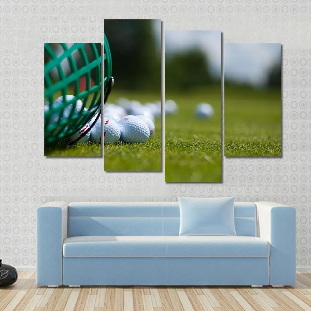 Golf Ball Basket Canvas Wall Art