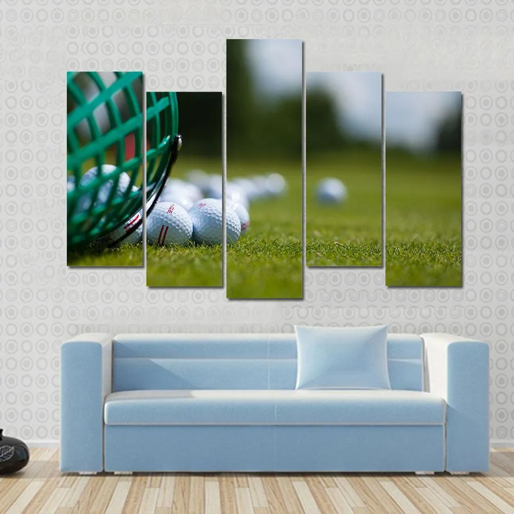 Golf Ball Basket Canvas Wall Art