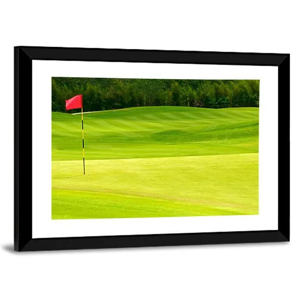 Golf Ball Near Hole Canvas Wall Art