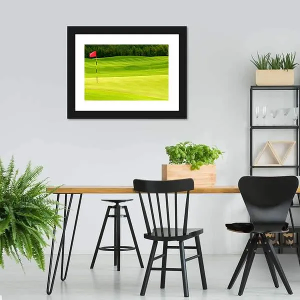 Golf Ball Near Hole Canvas Wall Art