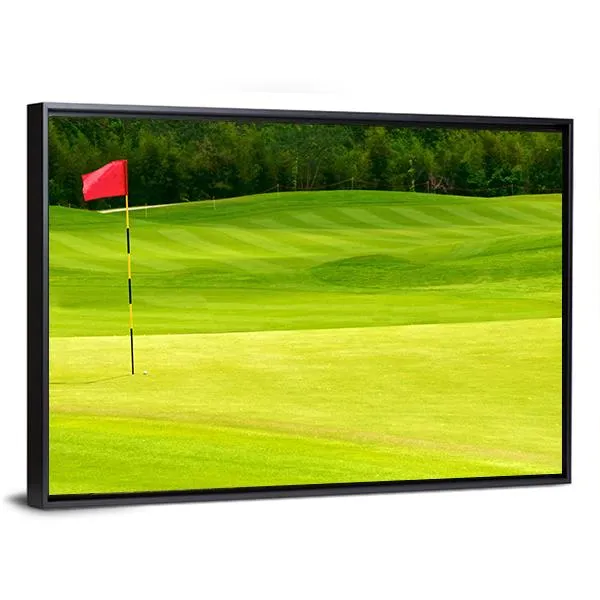 Golf Ball Near Hole Canvas Wall Art