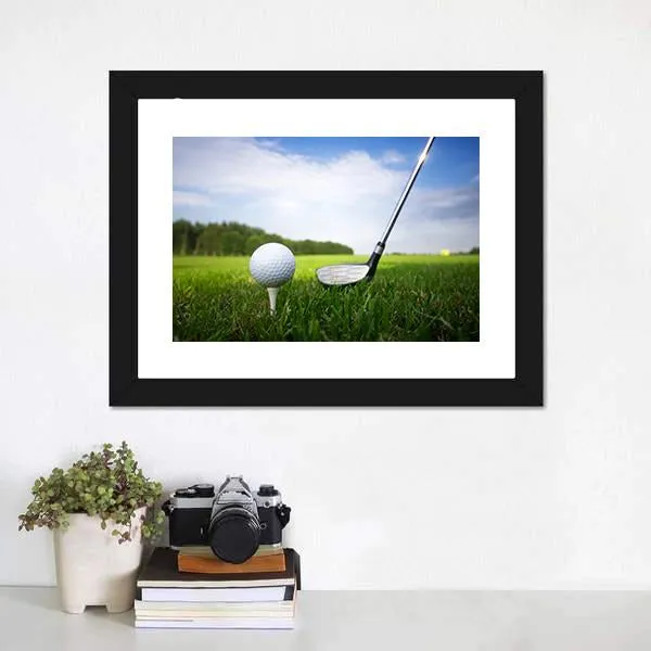 Golf Club And Ball Canvas Wall Art