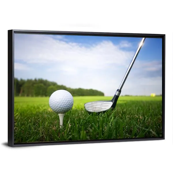 Golf Club And Ball Canvas Wall Art