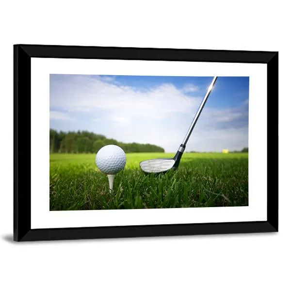 Golf Club And Ball Canvas Wall Art