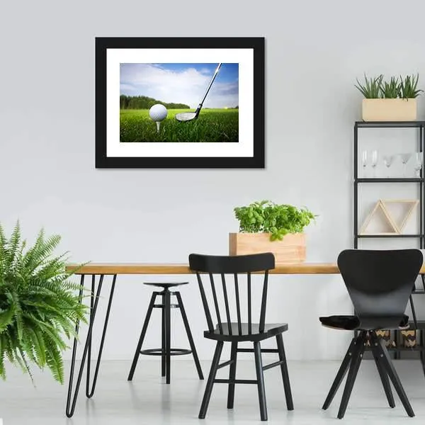 Golf Club And Ball Canvas Wall Art