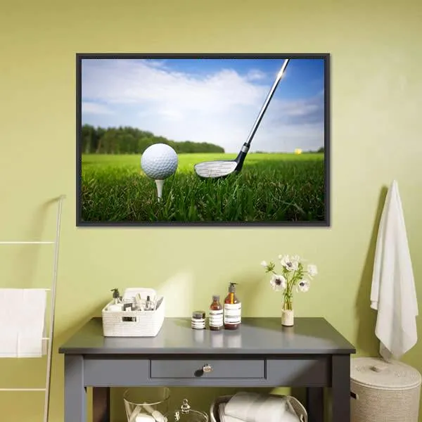 Golf Club And Ball Canvas Wall Art