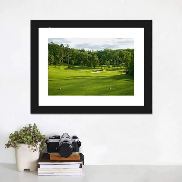 Golf Green With Bunkers Canvas Wall Art