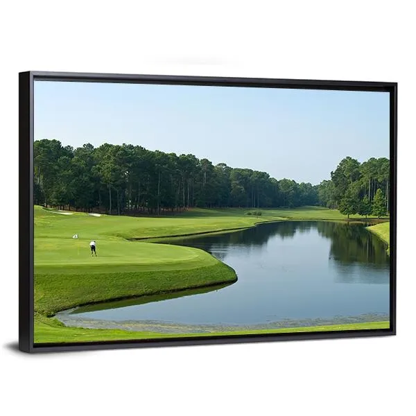 Golfer On Myrtle Beach Canvas Wall Art